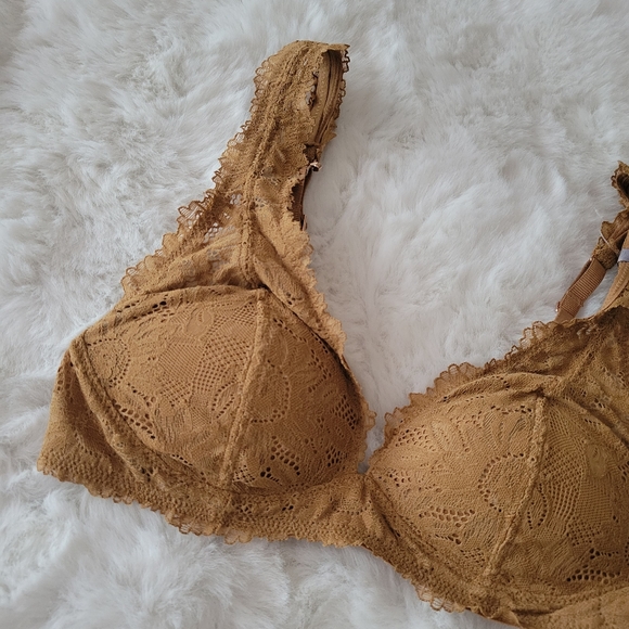 ❤️‍🔥AERIE REAL POWER WIRELESS PUSH UP SUNFLOWER LACE BRA SIZE 34A - Picture 7 of 10